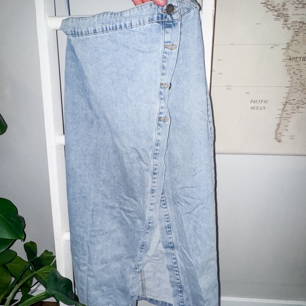 Denim Button up Skirt